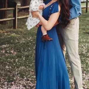 Lulu's Heart of Marigold Denim colored dress